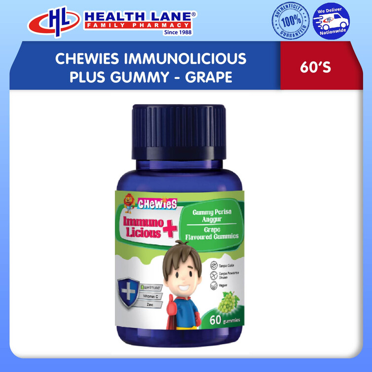 CHEWIES IMMUNOLICIOUS PLUS GUMMY - GRAPE (60'S) 